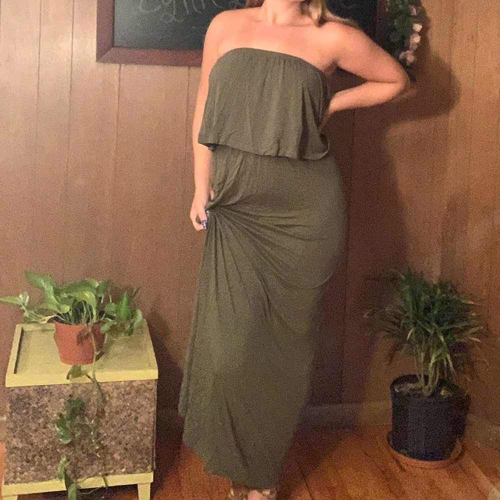 Forest green maxi